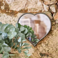 Miroir cœur en fer et miroir - Cœur