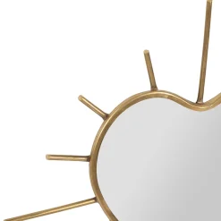 Miroir cœur en laiton 20x20cm - Jolinio