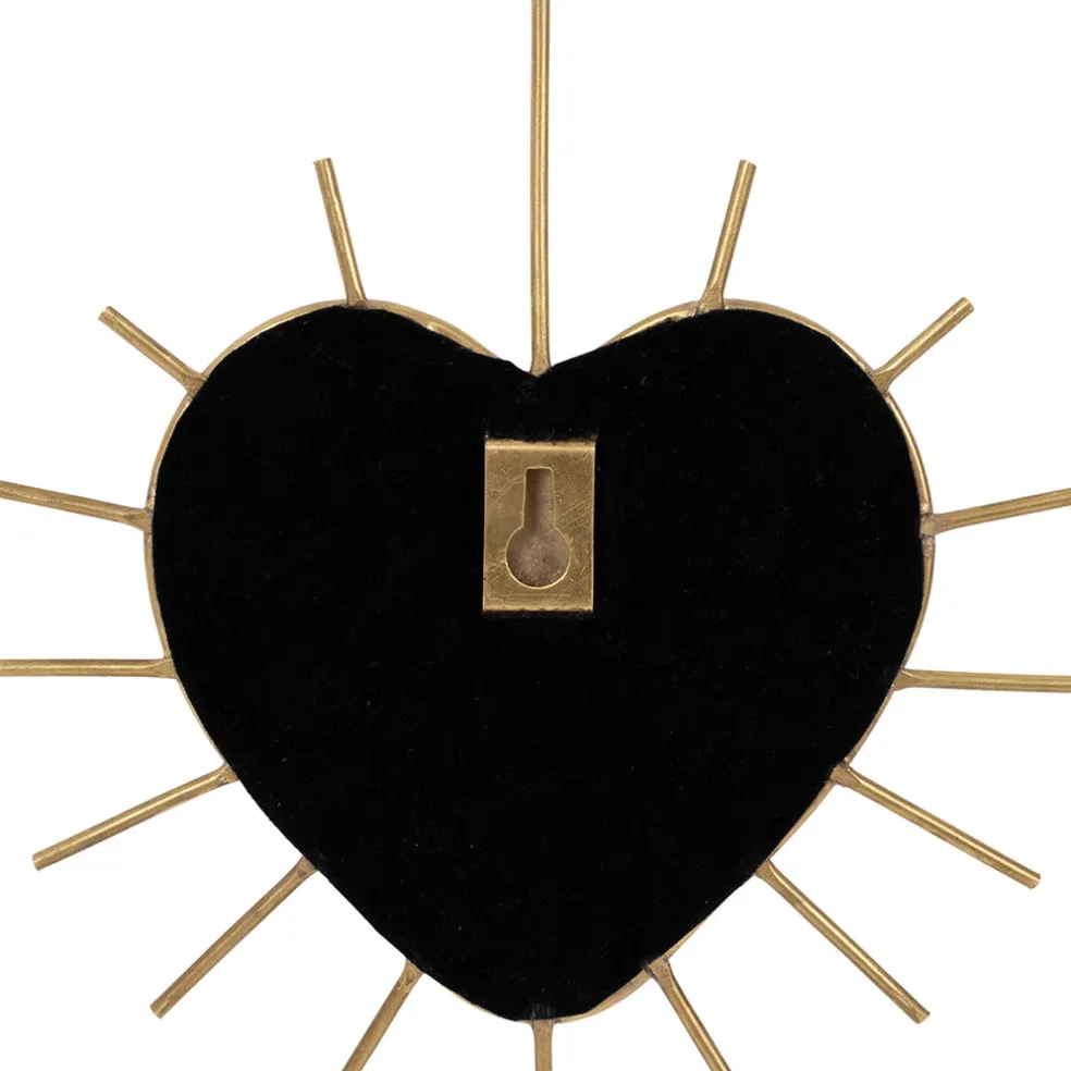 Miroir cœur en laiton 20x20cm - Jolinio