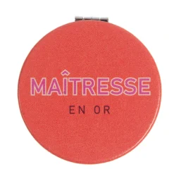 Miroir de poche Maitresse rose d7cm - Sunny