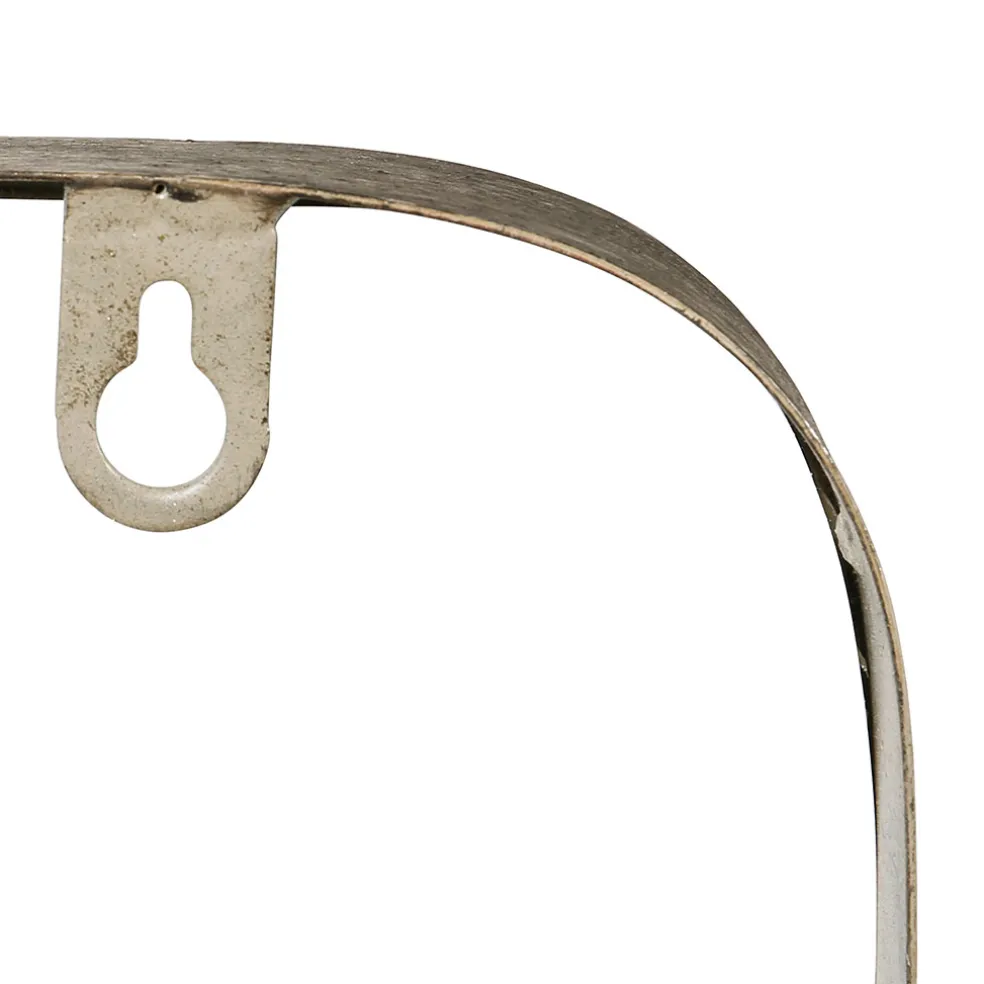 Miroir doré patiné en fer - Aziru