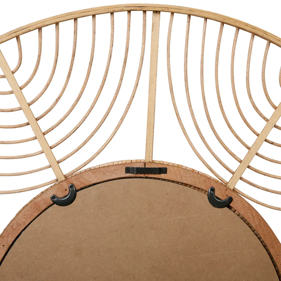 Miroir element naturel en bambou d80cm