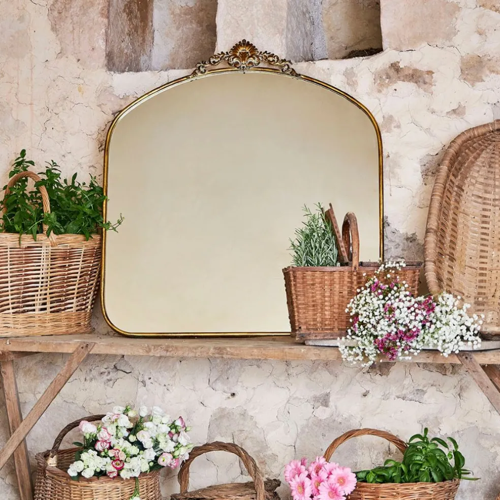 Miroir en fer doré - Charme