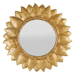 Miroir en fer doré d40cm - aureol