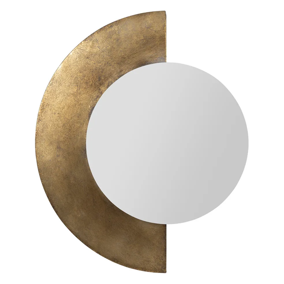 Miroir en fer doré 39x48cm - Corolia