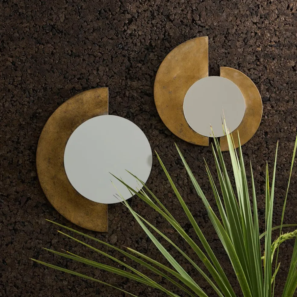 Miroir en fer doré 39x48cm - Corolia