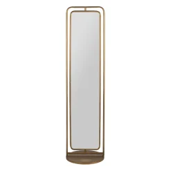 Miroir en fer et panneau de bois h169cm - Aziru