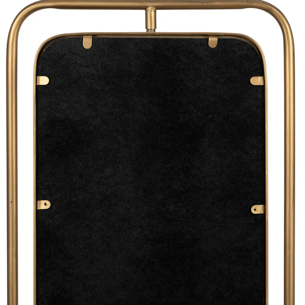 Miroir en fer et panneau de bois h169cm - Aziru