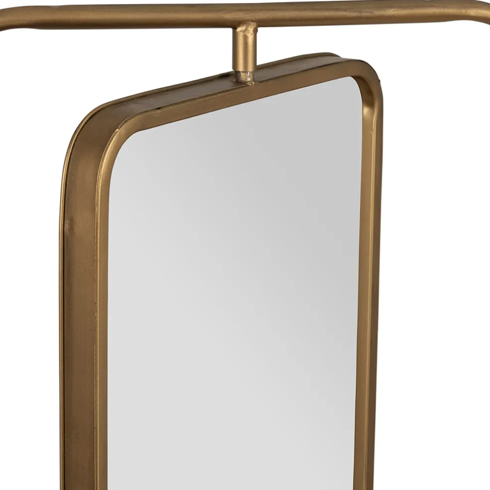 Miroir en fer et panneau de bois h169cm - Aziru