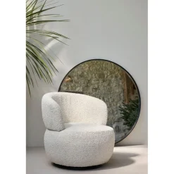 Miroir en fer noir d110cm - Arlequin