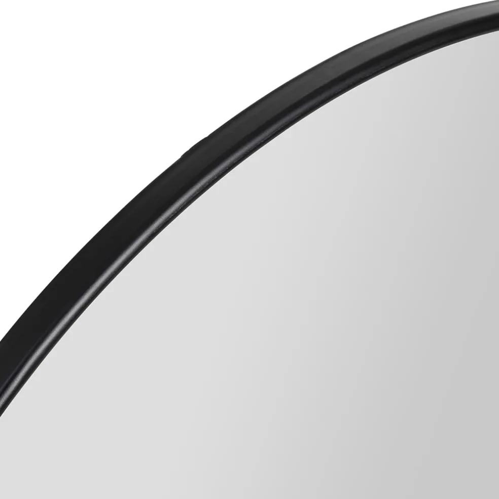 Miroir en fer noir d110cm - Arlequin