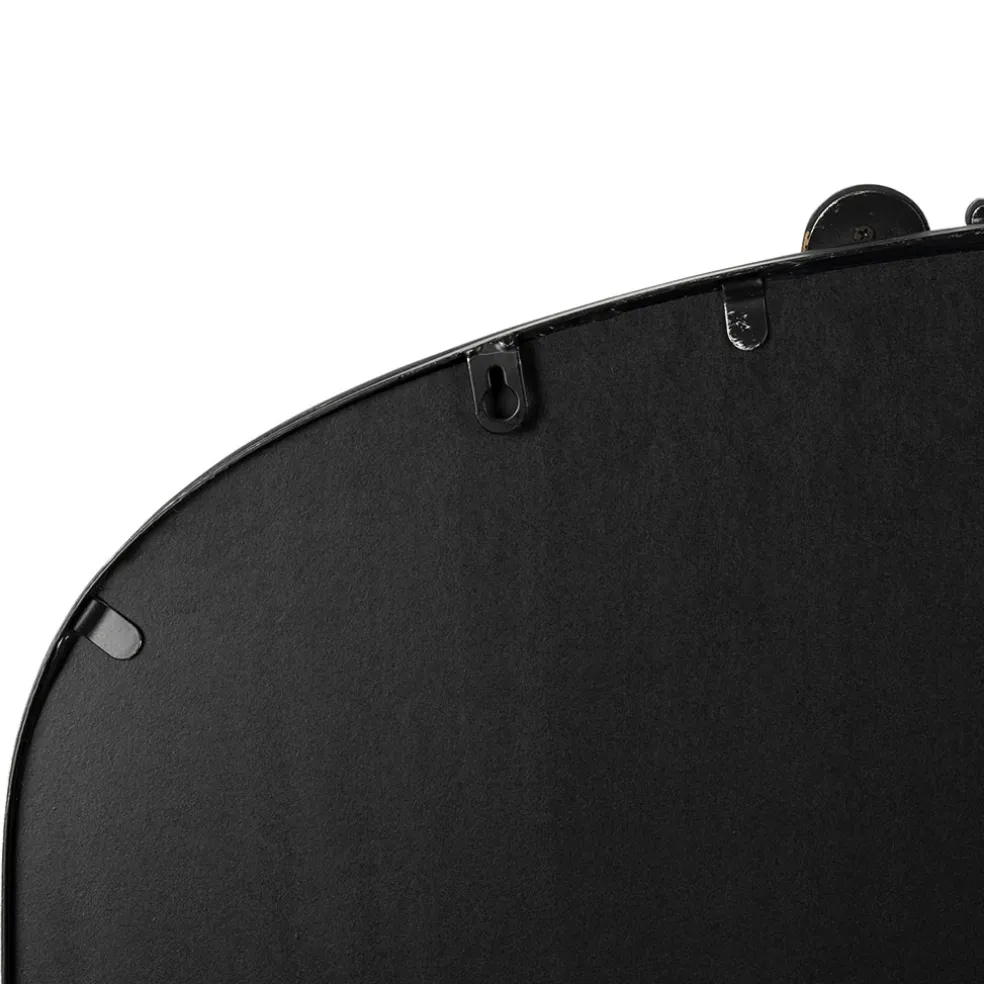 Miroir en fer noir h169cm - Dorhan