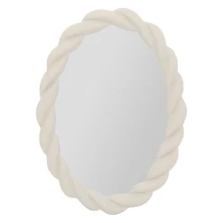 Miroir en mdf et miroir ecru 25x34.5cm - Organic