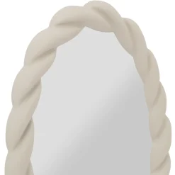 Miroir en mdf et miroir ecru 25x34.5cm - Organic