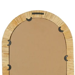 Miroir en rotin et mdf naturel 40x55cm - Tulum