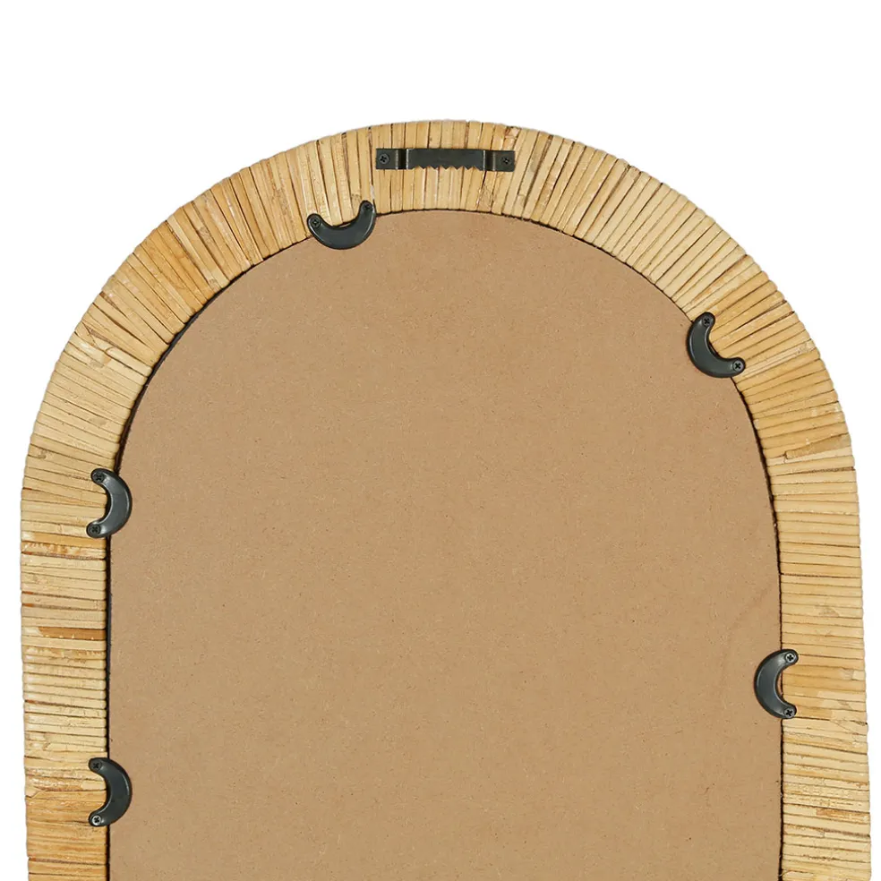 Miroir en rotin et mdf naturel 40x55cm - Tulum