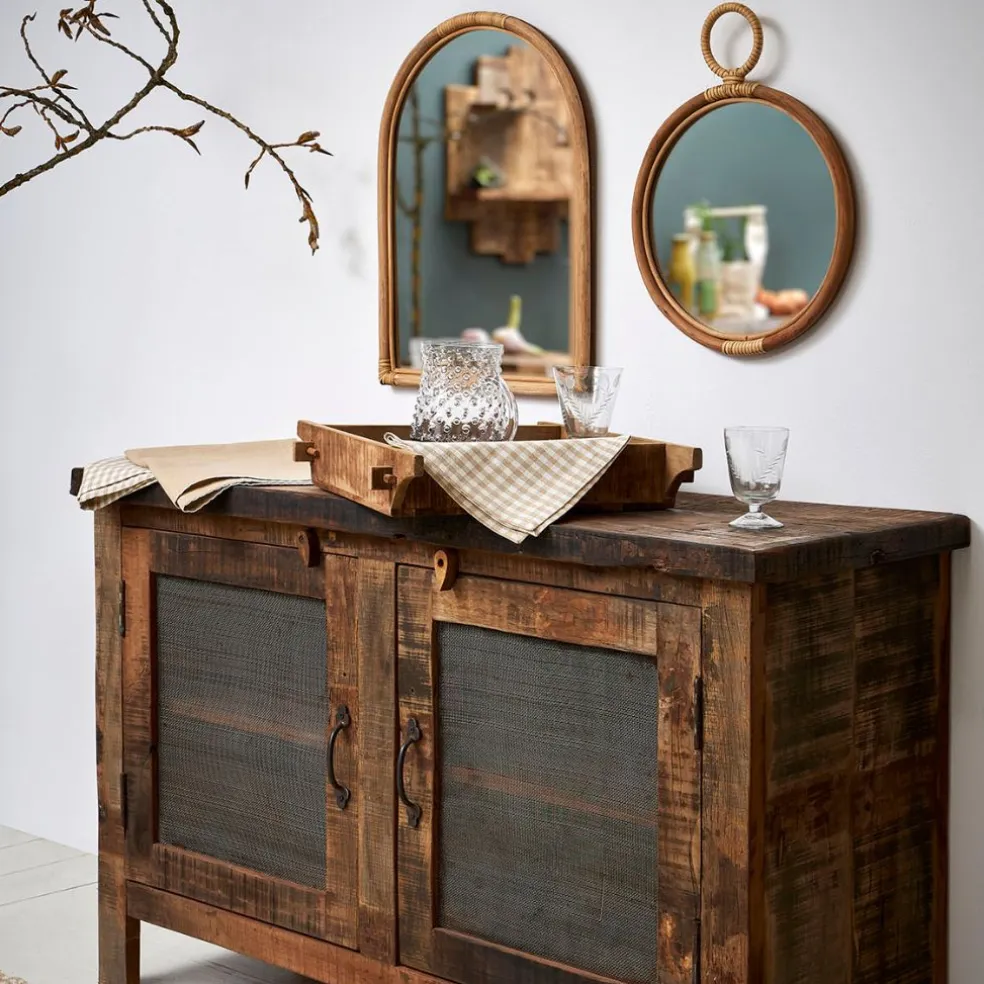 Miroir en rotin naturel 40xh53cm - Mirage