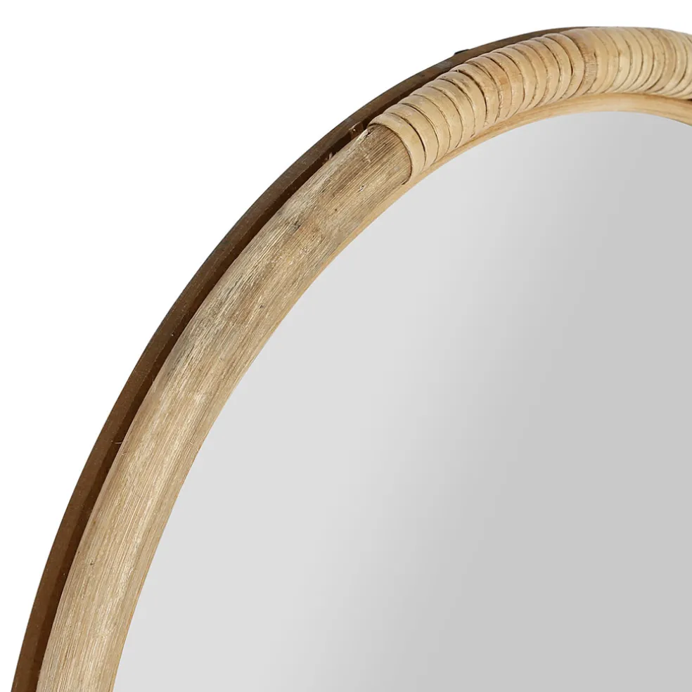 Miroir en rotin naturel 40xh53cm - Mirage