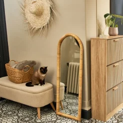 Miroir en rotin 46x124cm - Ilena
