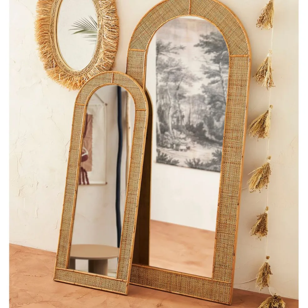 Miroir en rotin 70xh160.5cm - Tamba