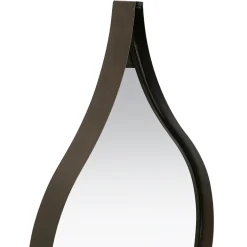 Miroir goutte en fer noir 42.5xh64cm - Kerian