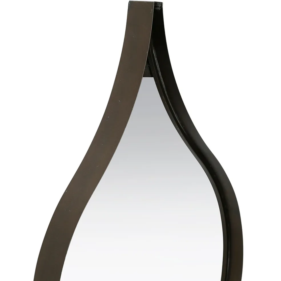 Miroir goutte en fer noir 42.5xh64cm - Kerian