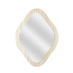 Miroir losange en bois clair 25x34cm - Elio