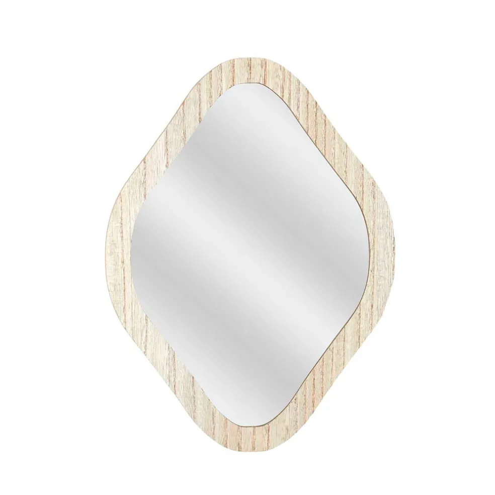 Miroir losange en bois clair 25x34cm - Elio