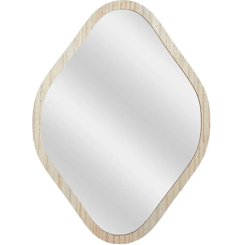 Miroir losange en bois clair 44x60cm - Elio