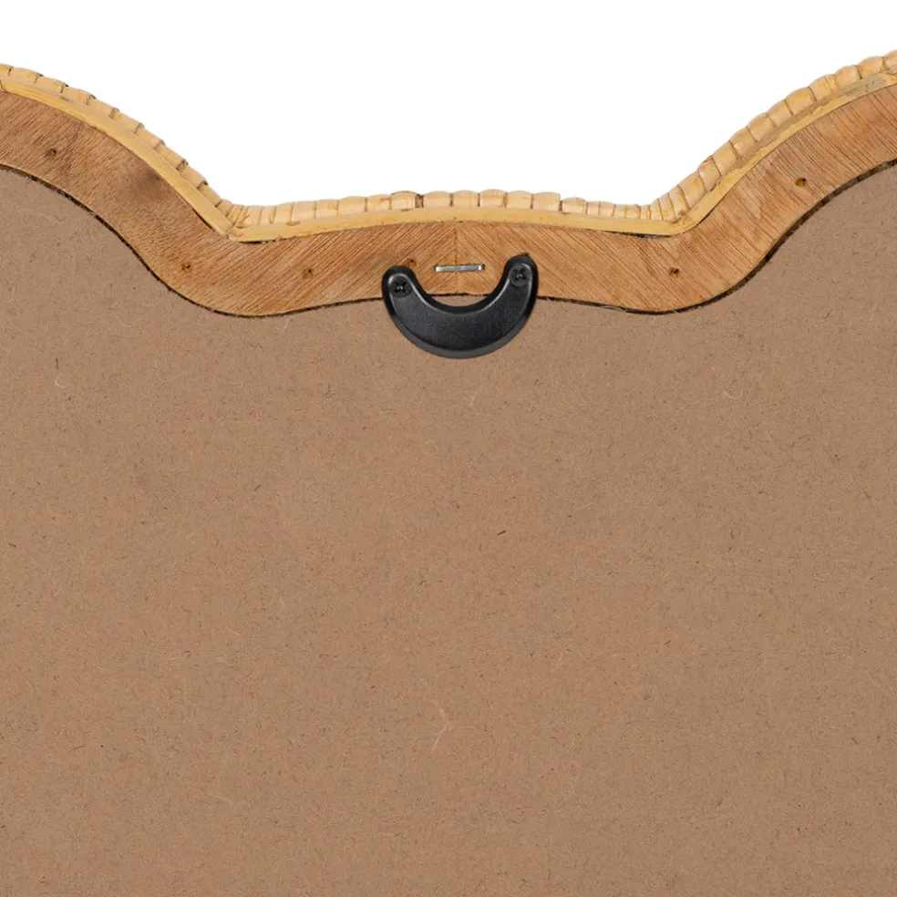 Miroir ourson en rotin et contreplaqué 40x42cm - Songes