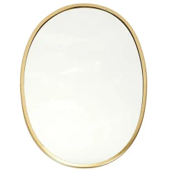 Miroir ovale contour dore 34x25cm