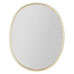 Miroir ovale en fer doré 50x42cm - Ilena