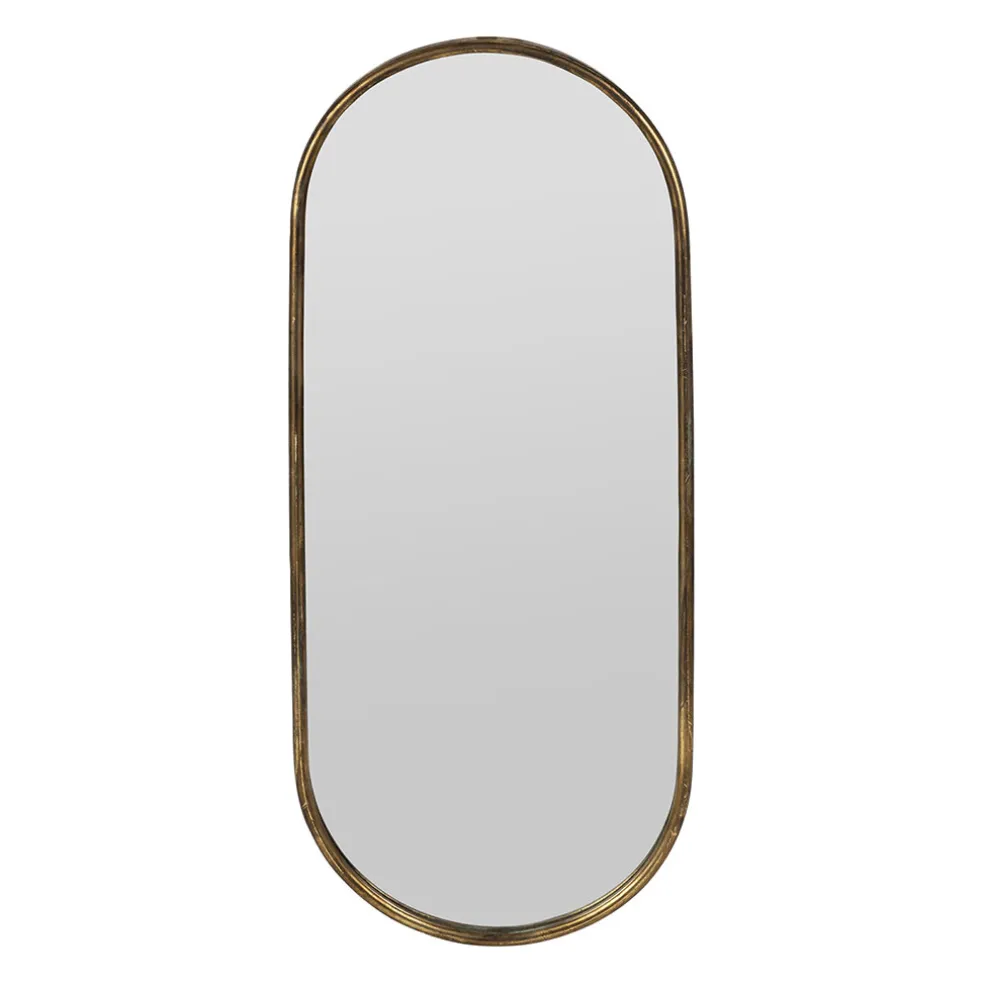 Miroir ovale en fer 35.5x89.5cm - Aziru