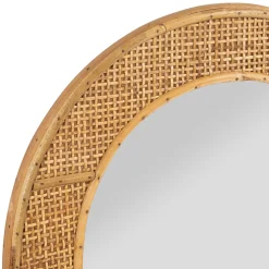 Miroir ovale en rotin naturel - Tamba