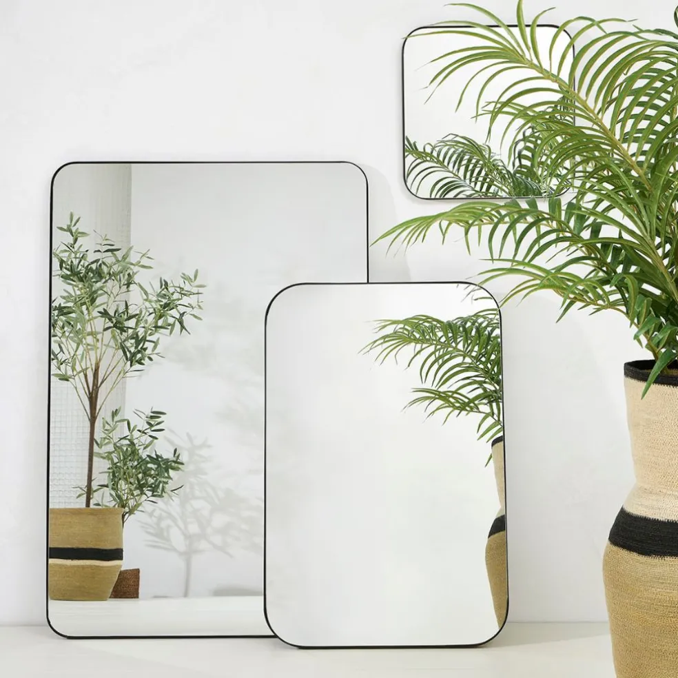 Miroir rectangle en fer h92.5cm - Kerian
