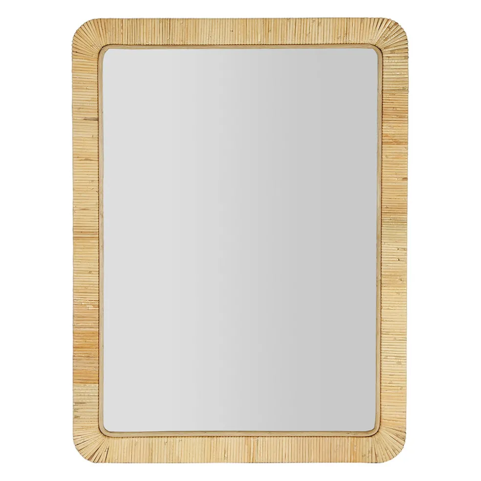 Miroir rectangle en rotin 60x80cm - Tulum