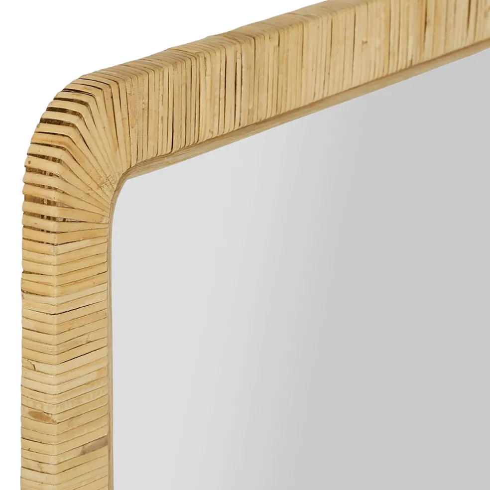 Miroir rectangle en rotin 60x80cm - Tulum