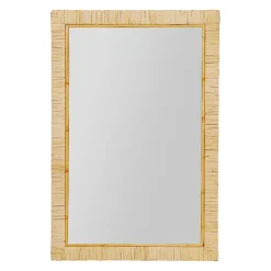 Miroir rectangle en rotin naturel 50.5x75.3cm