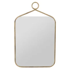 Miroir rectangulaire en fer doré - écus