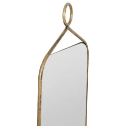 Miroir rectangulaire en fer doré - écus