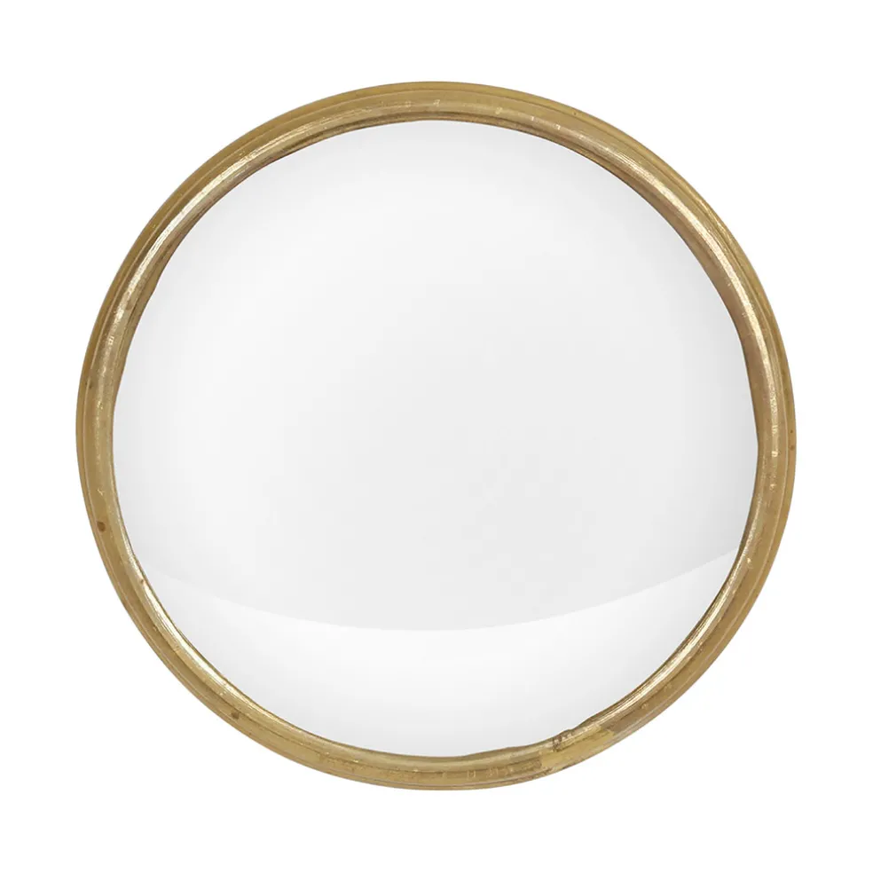 Miroir rond convexe en laiton doré d14.5cm - Edman