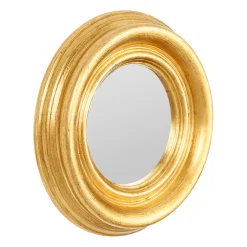 Miroir rond doré D26cm - Drachma