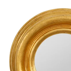 Miroir rond doré D26cm - Drachma