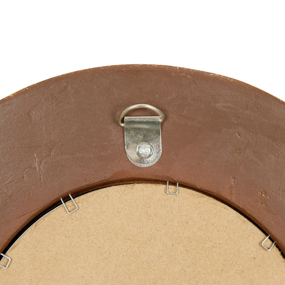 Miroir rond doré D26cm - Drachma