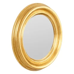 Miroir rond doré D35cm - Drachma