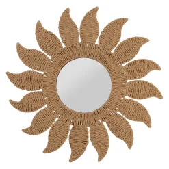 Miroir rond en corde naturel d60cm - Allegra