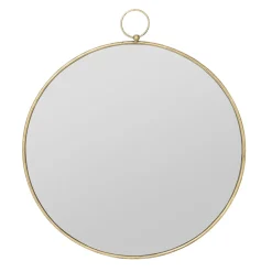 Miroir rond en fer doré - dorhan