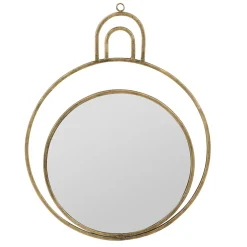 Miroir rond en fer doré - koshi