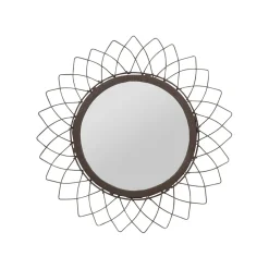 Miroir rond en fer noir D32cm - Lore