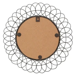 Miroir rond en fer noir D44cm - Lore